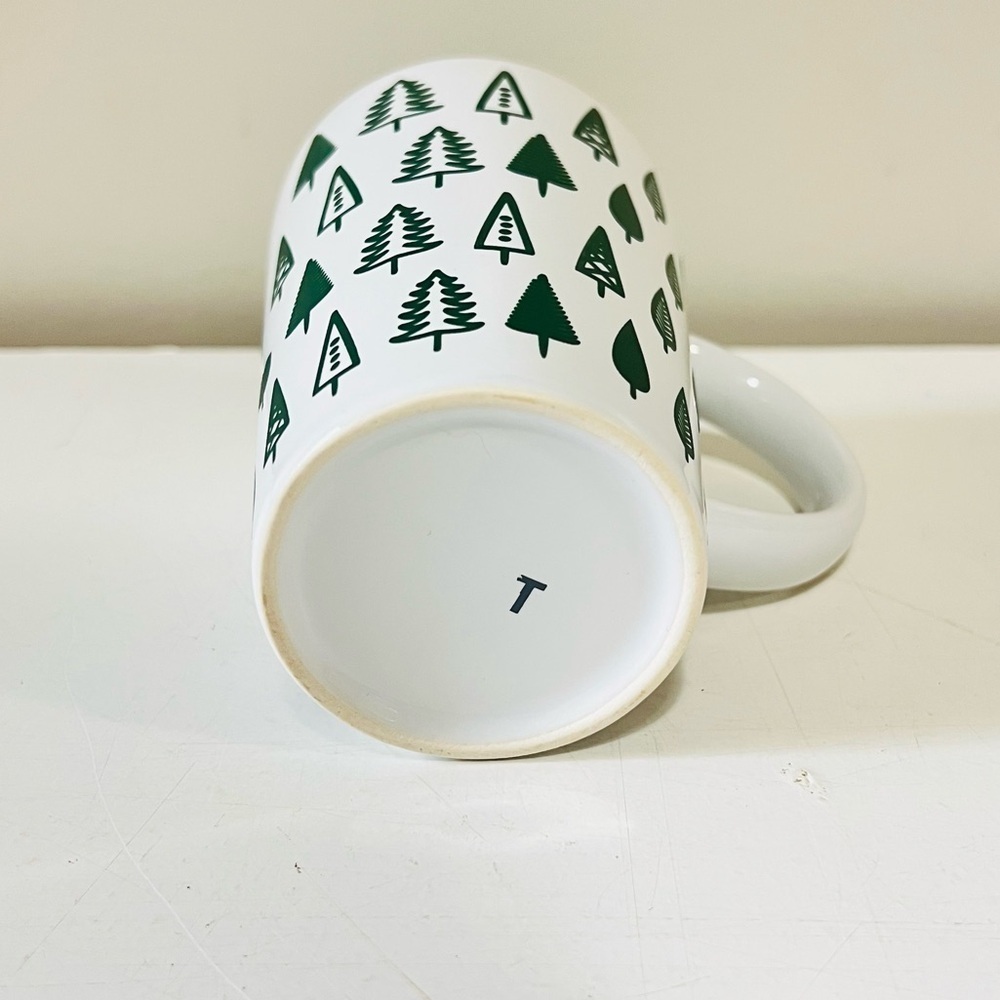 David’s Tea White and Green Tree Pattern Mug with Lid and Tea Infuser - Picture 5 of 8